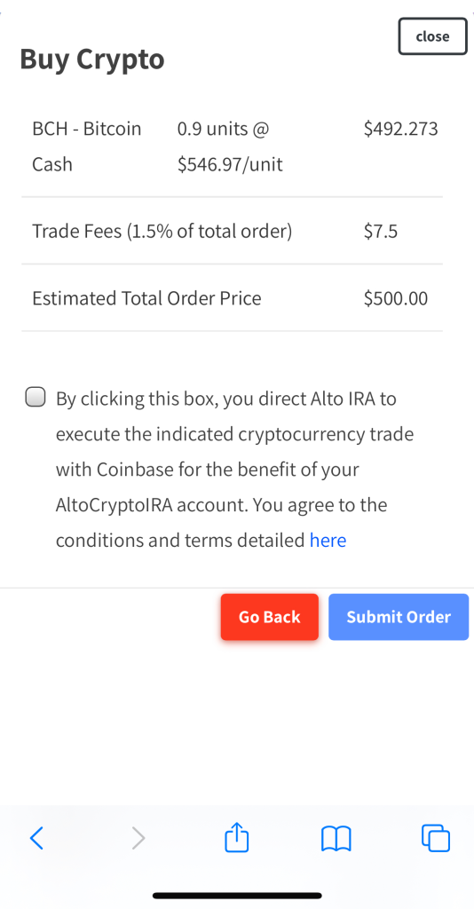 Cryptoira Mobile Dashboard After Updates
